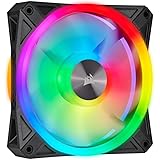 Corsair QL120 RGB Ventola con 34 LED RGB PWM Regolabili, Fino a 1.500 Giri/Min, Silenziosa, Smorzatori in Antivibrazione, iCU
