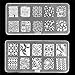 Welecom (1 x Nail Template +1 Stamper + 1 Scraper)Nail Art Image Stamp Stamping Plates Manicure Template Nail Art Tools