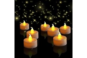 AONESY Battery Tea Lights Candles, 24 Pack LED Tea Lights Candles Battery Operated, Electric Fake Candle in Bright Warm White, Long Lasting 150 Hours Flameless Candles are Suitable for Halloween, Christmas