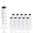 ChicAbode 30 Pcs 10ml Plastic Syringes With Tip Cap - No Needle, Accurate Measurement for Scientific Labs, Feeding Pets, Refilling