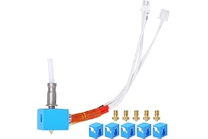 LANKEGU Hotend Kit para Anycubic Kobra, Impresora 3D Kit Hotend de cabezal de impresión ensamblado con 5 calcetines de silicona y 5 boquillas para impresoras 3D de filamento Kobra