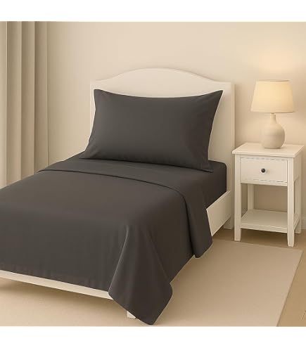 Spedizione Gratuita Set Completi Di Lenzuola 100% Cotone Singolo Tinta