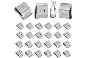 HAOMEEDUO 30 PCS Clips de Câble de Panneau Solaire en Acier Inoxydable Pinces de Câble pour Remorque Clips de Câble Photovoltaïque Clips de Remorque pour Fil de Fixation, 20.8 * 18.2mm