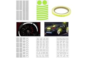 SIYINGSAERY 100PCS Safety Reflective Stickers Warning Reflective Stickers Safety Reflector Waterproof Reflective Tape Self Adhesive Reflective Decal Night Visibility Sticker for Bicycle Car Helmet