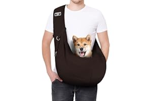 AUYAO torba na psa, torba na kota, odwracalna, bez użycia rąk, torba na zwierzę domowe, torba na szczeniaka, regulowana, pasek na ramię, saszetka na psa, torba z kieszenią, do spacerów na świeżym