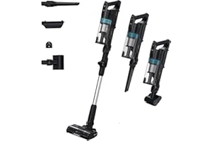 Hoover HF1 Plus Aspirateur Balai sans Fil Puissant Léger Tube Flexible165 W, Brosse Anti-emmêlement, Multi-sols Eclairage LED, Mode Turbo, Brosse Animal, Batterie Amovible, Position Parking HF1PZ10PX