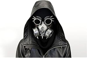 Ulalaza Steampunk maska gazowa/okulary ochronne, przebranie, retro, gotycki, punk, zombie, żołnierze, trupia czaszka, maska na Halloween, cosplay, rekwizyty