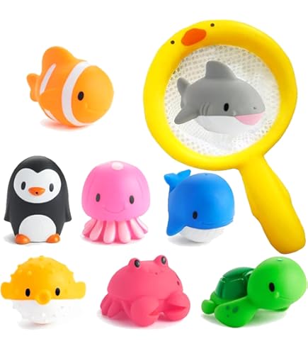 Gioco Da Bagno Per Bambini - Set Pesca Magnetica Con Pistole Acqua, Per 1-3 Anni, 7 Pesci Colorati - Foto 4