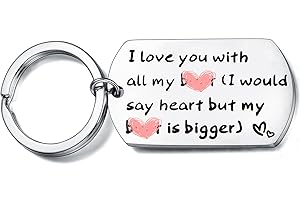 Waeceip Funny Keychain, Valentines Day Gifts for Him, Boyfriend Husband Birthday Christmas Gifts, Funny Gifts, Couple Keyring