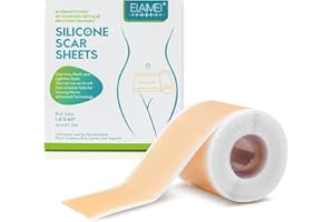 HRAMEX Silikon-Narbenfolien(1,6 "x 60" Rolle - 1,5 m),professionelle Narbenentfernungsfolien für Kaiserschnitt,Operationen, Verbrennungen, Keloide, Akne-Dehnungsstreifen,Silikon-Narbenbandrolle