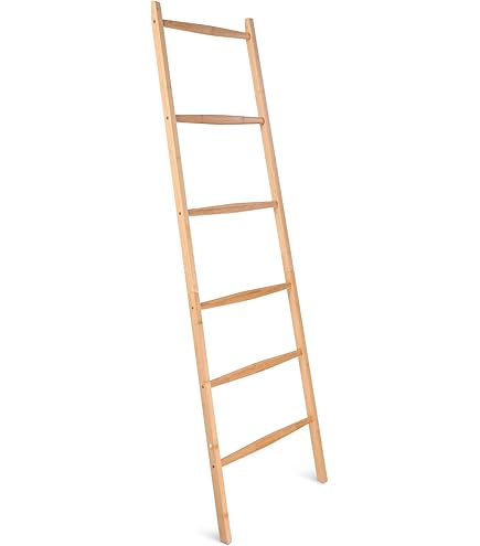 Badkamer ladder eikenhout nature gelakt