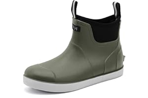 Jesindr Gummistiefel Herren, Protective Wasserdicht Anti-Rutsch Stiefeletten, Atmungsaktiv Schwarz Chelsea-Stiefel, Original Mode Grundlegend Reitstiefel