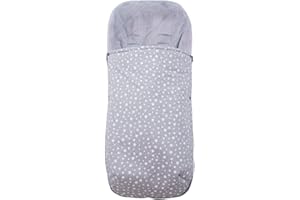 JYOKO KIDS Sacco per passeggino compatibile con Baby jogger City Mini, Joolz (WHITE STAR, PILE)