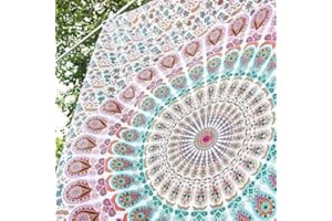 AAKRITI GALLERY akriti Gallery Tapestry Sun Moon Starry Mandala 100% Cotton (Pink)