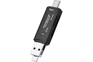 ASHATA Czytnik kart USB 3.1 OTG typu C, czytnik kart pamięci 3 w 1 USB + typ C + port micro USB do kart TF//SD, przenośna zewnętrzna karta pamięci OTG dla XP/VISTA / 7/8/10