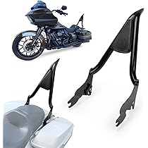 Moto 16 ''Nero Staccabile Sissy Bar Schienale Passeggero Posteriore Per Harley Touring CVO FLHR Road Street Electra Glide 09-2025  201355758