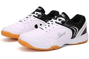 ForceRoute Sneakers de Badminton,Chaussures de Badminton de Tennis de Table,Hommes Femmes,Chaussures de Squash,Antidérapant,Respirant,Légères,pour Pickleball Fitness Training,Salle de Sport