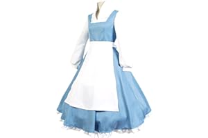 Gothden Vestido de Sirvienta con Delantal para Mujer, Disfraz de Cosplay de Halloween