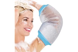 SUPERNIGHT Waterproof Cast Cover for Shower, PICC Line Covers for Upper Arm, Adult Reusable Watertight Wound Bandage Sleeve Protector for Elbow