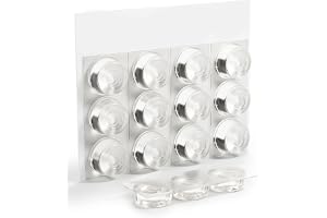 LouMaxx Gummistämpel – set med 12 genomskinliga Ø 22 mm – extra starka självhäftande fötter – premium transparent stämpel mot