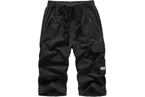 TOFOTL Short Sport Homme Couleur Uni avec Poche Cordon Travail Bermuda Vintage Casual Séchage Rapide Tactique Boardshort Tenue