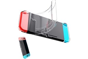 Bealuffe Cover Trasparente per Switch, Custodia Morbida in TPU, Custodia Protettiva Transparent Case per Joy Con Compatibile con Switch