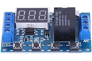 Belissy DC 6V ~ 30V Trigger-Verzögerung EIN/Aus-Zyklus-Timer-Relais-Schaltermodul mitstellig LED-Anzeige Micro USB 5V