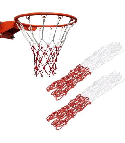 Syhood - Rete da basket di ricambio per tutte le condizioni atmosferiche, adatta a canestri standard per interni ed esterni, 12 passanti, Infradito