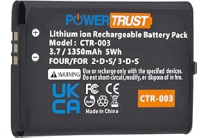 PowerTrust 1350mAh CTR-003 CTR 003 Akku für Nintendo 3DS 2DS Spielkonsole mit Werkzeug