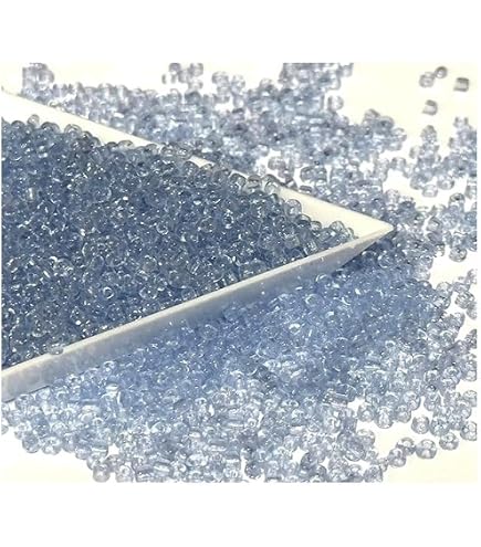 6500 Perline Rocailles In Vetro 2 Mm (11/0) – Set Di 17 Colori Trasparenti (Ametista, Zaffiro, Topazio E Altri) Per Gioielli Fai Da Te - 2