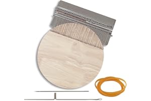 HONEYHOUSE Petit métier à Tisser pour Le Tissage, métier à Tisser en Bois pour débutants (42 Hooks)