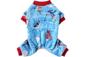 XIAOYU abbigliamento invernale per animali domestici divertente modello da sci per cani per pigiami per cani tute per gatti(XL)