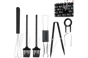 YAYNO 7 Pièces Kit d'Outils Extracteur de Clavier Extracteurs de Touches pour Clavier Mécanique avec et d'Interrupteurs, Pince à Épiler, Brosse de Nettoyage Compatibilité Étendue avec Claviers