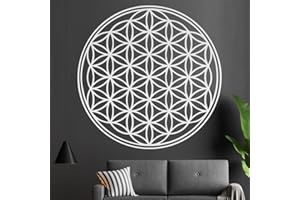 ‎KIWISTAR Kiwistar Blume des Lebens - Baum Wandtattoo in 6 Größen - Wandaufkleber Wall Sticker - Dekoration, Küche, Wohnzimmer, Schlafzimmer, Badezimmer