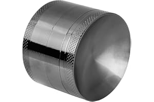 Anpro Grinder,Moulin en aluminium de haute qualité avec tamis et dessus magnétique pour herbes sèches et Spices – 4 pièces de 55 mm