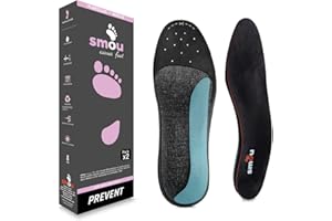 SMOU CAVUS Plantillas Para Pies Cavos Mujer y Hombre | Plantillas Ortopédicas Gel y Memory Foam | Descarga Metatarsal con soporte del Arco | Gran Amortiguación (41-42 EU)