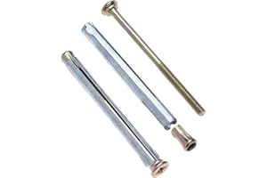 KEPLE 10 mm x 112 mm Tassello Metallo Telaio, Ancoranti metallici Vite Pozi con tassello di espansione in metallo per installazione di finestre e porte in metallo, plastica, legno (10 pezzi)