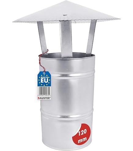 KOTARBAU® Schornsteinhaube Verzinkter Stahl 120 Mm Schornstein Regenhaube | Kaminabdeckung