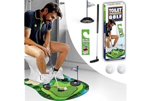Aionly Toilet Golf Game, Funny Joke Gifts for Dad Men Husband Boyfriend Grandpa, Golf Toilet Mat Bathroom Game Humour Golf Gift, Christmas Dad Gifts Birthday Novelty Secret Santa Present