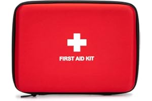 Jipemtra Eva Case Empty First Aid Empty Pouch Hard Case Red Medical Bag for Home Health Emergency First Responder Camping Outdoors Business (Red bb)