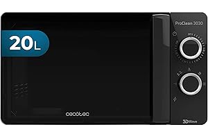 Cecotec Forno a Microonde ProClean 3030 da 20 Litri, 700 W, Rivestimento Ready2Clean, 6 livelli di funzionamento, Timer 30 min, Modalità scongelamento, Colore nero