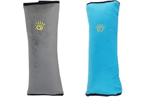 GegXcn 2 Pcs Seat Belt Covers, Seatbelt Covers, Car Seat Belt Pads for Kids and Adults, Comfortable Seat Belt Covers for Shoulder Protection, Blue and Gray Seat Belt Covers, 28 * 10 cm Each