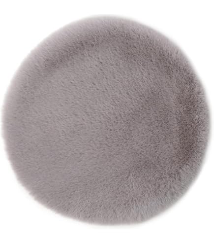 DQMEN Faux Pelliccia Di Agnello Di Pecora Tappeto,Pelliccia Sintetica Tappeto Vello Di Pecora (grigio, 60 X 60 CM