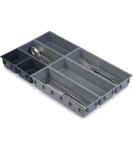 Organizer Per Cassetti Joseph Joseph Blox - 10 Scomparti Modulari, Grigio