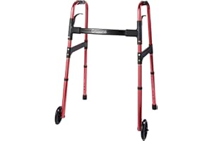 ‎ORBISANA Orbisana GMR 136 Gehgestell mit Rollen - Bewegungsfreiheit in alle Richtungen - Ultraleicht & stabil - Höhenverstellbar & faltbar - Mit Rädern - Einhängbare Seitentaschen - Max. Belastbarkeit: 136 kg