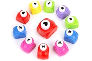 HAKACC Papierstanzer, 10 Stück Motivstanzer Mini Craft Papier Motivlocher Herz Stern Schmetterling Schneeflocke 10 Formen Ausstanzer für DIY Scrapbook Fotoalbum Handwerk Grußkarten