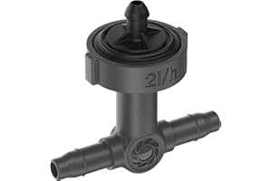 Gardena goutteur en ligne système micro drip, régulation de pression: Goutteur pour système d’arrosage auto, pour rangées de plantes avec diff. hauteurs de pots, raccordement simple (13312-20)