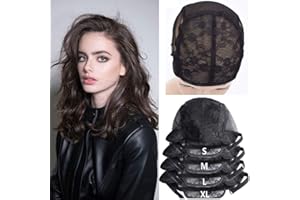 LESAFEV Berretti regolabili per parrucca, taglia S/L/XL, con base nera, strumenti per parrucca, parrucca, parrucca, parrucca, berretto per realizzare una parruccaXL