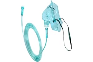 STAYPROTECH Oxygen mask with 2.1m Long tubing, Boosts Oxygen & enhances Oxygen Therapy, Comfortable Fit, Adjustable Strap & Soft PVC Material. Oxygen mask for Home use, (Kids Size)