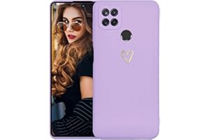 Kaywzo Funda para Xiaomi Redmi 10A/9C,Carcasa de Suave Silicona con Patrón del Corazón,Diseño Minimalista,Ultradelgado Lindo Mujeres Phone Case Cover,Morado